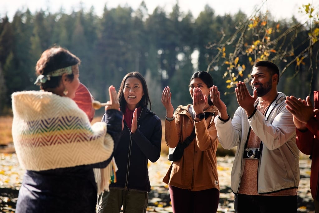 Talaysay Tours with tour group on an Indigenous-led walking tour