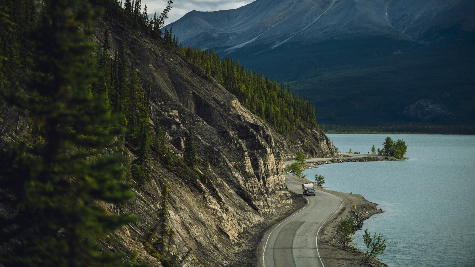 Windy road through the mountains