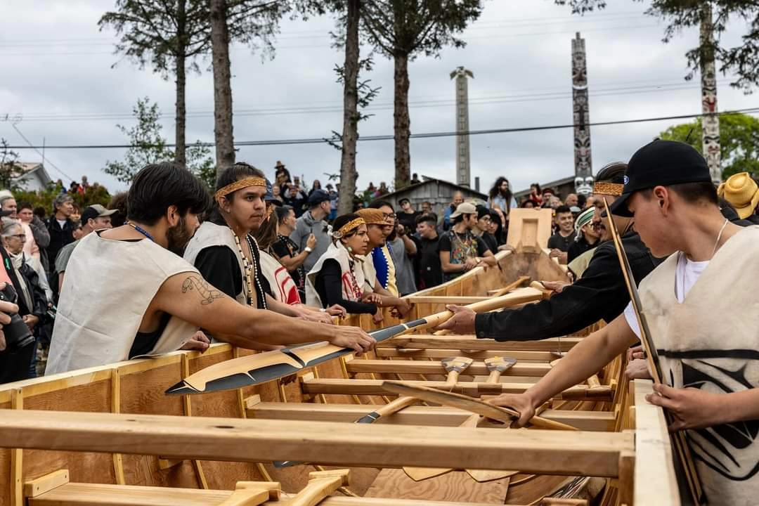 An Indigenous canoe