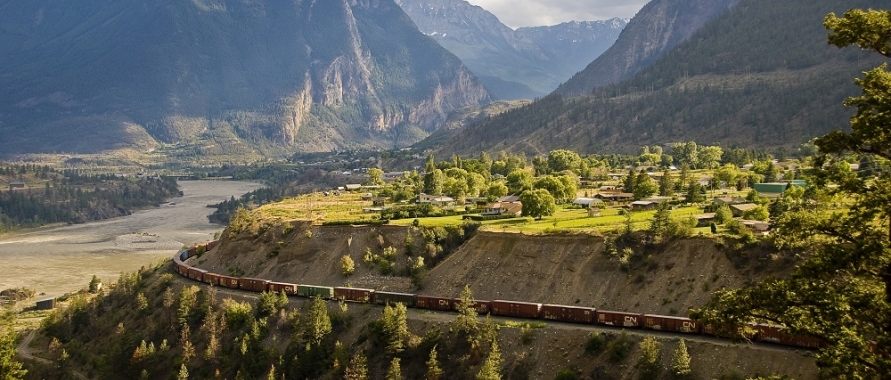 Mountain views from high above the Fraser River