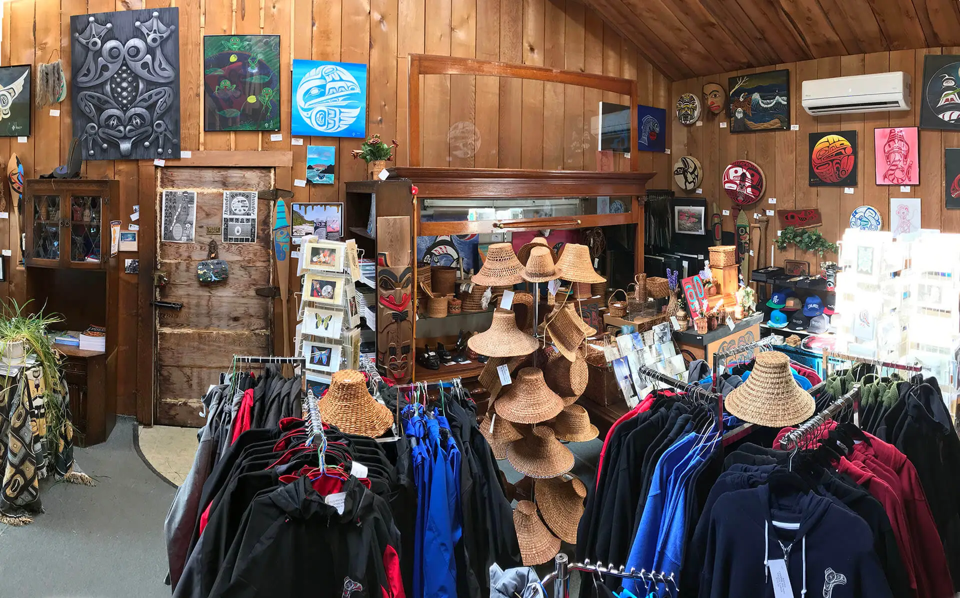 Inside of Sarah's Haida Arts and Jewellery with Indigenous products on display