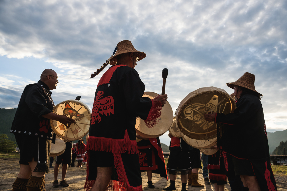 People drumming in a drum circle