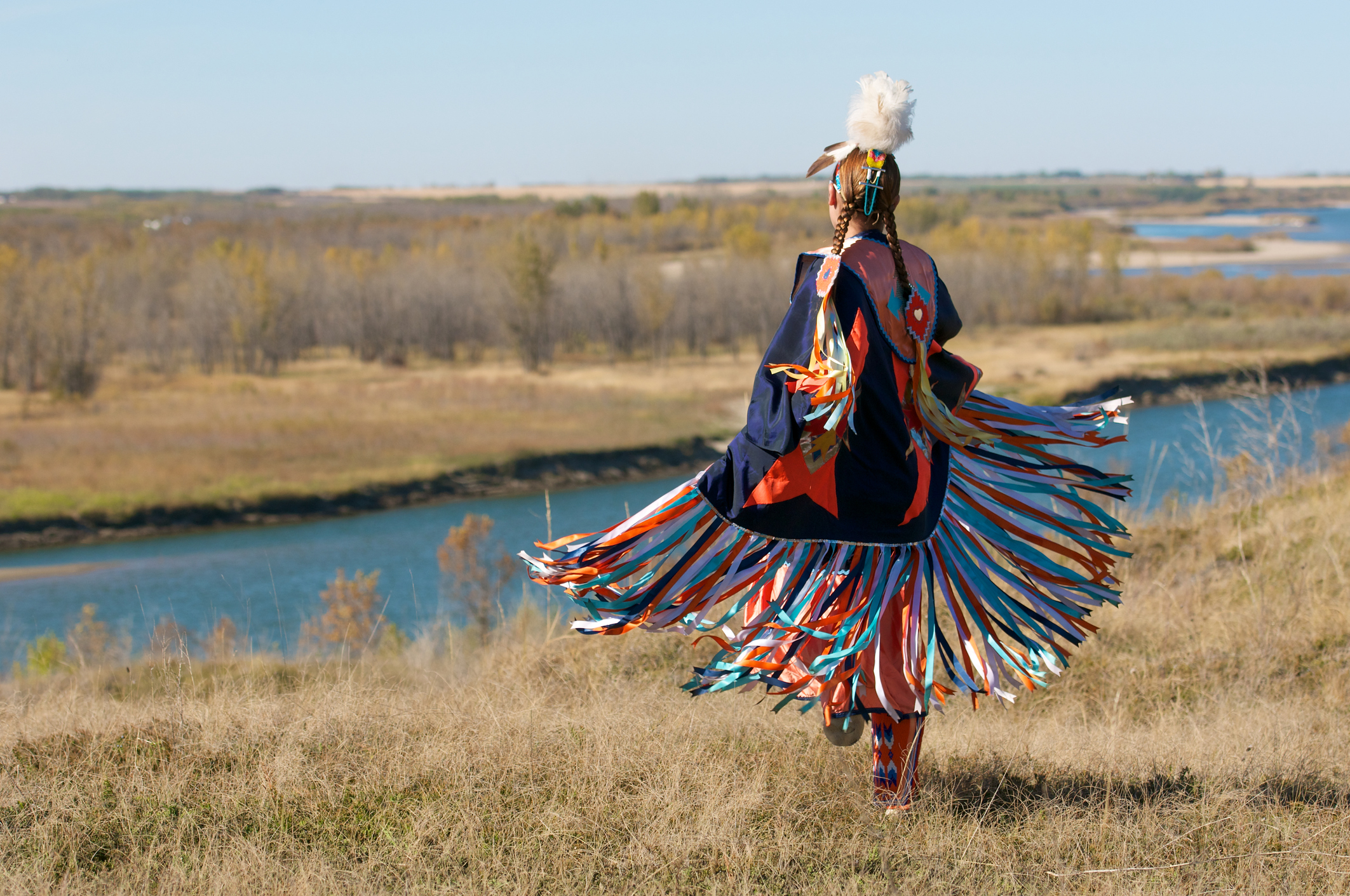 A person in traditional clothing dancing