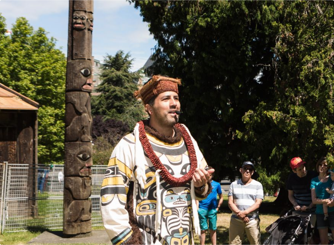 A man dressed in traditional clothing