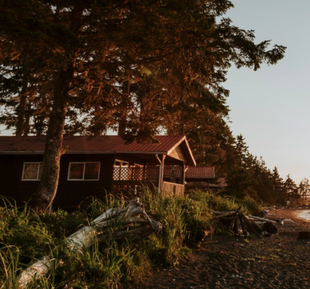 Cabin by a beach